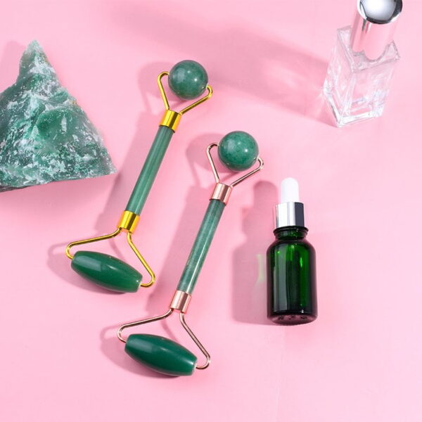 Green Aventurine Face Roller Beauty Face Massage Ball - Image 3